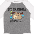 thumbnail image 4 of Inktastic My Grandma Loves Me with Sloth and Hearts Boys or Girls Long Sleeve Baby Bodysuit, 4 of 5