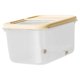 thumbnail image 4 of Contenedor de almacenamiento de arroz, contenedor de cereales, cubo de granos, contenedor de alimentos secos con taza medidora para gabinete, azúcar, 34cmx21cmx185cm, 4 of 8