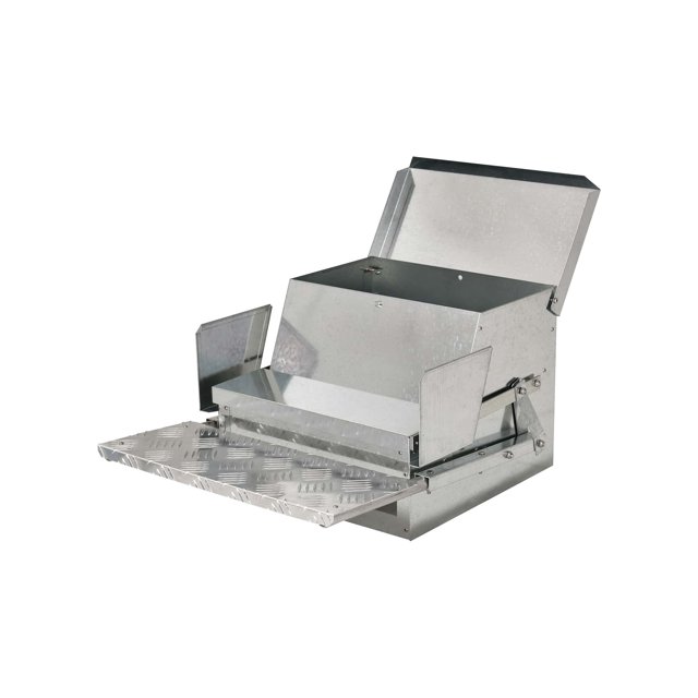 PawHut 30 lbs Capacity Automatic Chicken Poultry Feeder with a Galvanized Steel and Aluminium Build, Weatherproof Design
