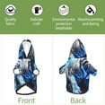 thumbnail image 6 of Fotbe Futuristic Blue Light White Tiger Print Small Dog Sweater Hoodies Pet Grey Hooded Soft Fleece Sweatshirts with Pocket Fall Winter Puppy Cat Sweaters Warm Clothes-X-Large, 6 of 7