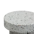 thumbnail image 4 of Pemberly Row Table d'Appoint Ronde en Pierre pour Intérieur / Extérieur, Gris, 4 of 6