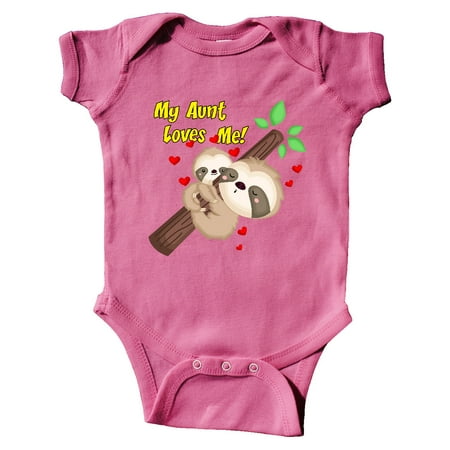 

Inktastic My Aunt Loves Me Gift Baby Boy or Baby Girl Bodysuit