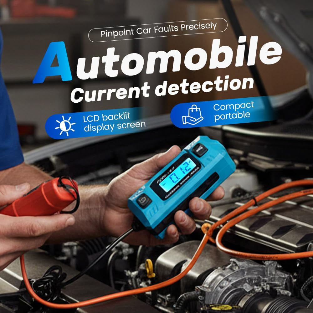 Automotive Circuit Fault Probe Tester, High-Precision 20A 48V Current Tester for Car Relay and Fuse Blade Electrical Circuit Testing