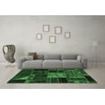 thumbnail image 3 of Ahgly Company Indoor Rectangle Patchwork Emerald Green Transitional Area Rugs, 3' x 5', 3 of 4