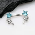 thumbnail image 2 of A Pair of Shooting Star Sparkles Nipple Barbell, 2 of 2
