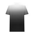 thumbnail image 4 of Casual Tshirts Women Trendy Summer Gradient Color Block Short Sleeve Tee Shirts Pleated Crewneck Cute Tunic Tops (M, Black), 4 of 5