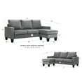 thumbnail image 2 of Glory Furniture Jessica Velvet Sofa Chaise in Gray, 2 of 6