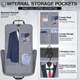 thumbnail image 2 of Garment Bags for Travel Carry  Garment Bag for  Clothes, Suit Bag for Business Trips with Shoes bag &  Strap,  Foldable Suit Luggage Bag for Men Women, Gray, 2 of 6