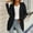 Black, variant on Women's Sweaters And Cardigans Pink Summer Long Sleeved V-neck Solid Color Knitted Cardigan Sweater Jacket