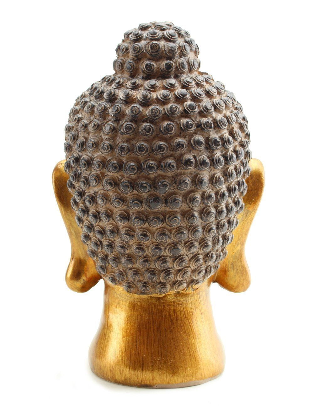 Smiling Meditating Buddha Shakyamuni Head Statue 8" Tall Blessing Mercy & Love Peaceful (G16632) Feng Shui Idea