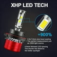thumbnail image 4 of H13/9008 LED Headlight High Low Beam Bulbs Fits Chevy Spark 2013-2021 6500K White Error Free 2pcs, 4 of 12