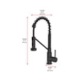 thumbnail image 2 of Elegant Lighting Yara Single Handle Pull Down Sprayer Kitchen Faucet In Matte Black, 2 of 6