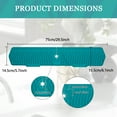 thumbnail image 6 of HonorHut Kitchen Faucet Mat Foldable Draining Sink Splash Guard Silicone Faucet Water Catcher Mat Strapless Slope Faucet Pad with 2 Drain Ports Dark Green, 6 of 7