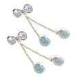 thumbnail image 1 of 2 Piezas de Adorno de Lazo de Cristal de con Adorno de Bola de Cristal Colgante de Borla para Ropa, Botones Decorativos, Pinzas para El Cabe azul claro Baoblaze Botones de adornos de cristal, 1 of 8