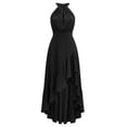 thumbnail image 4 of Iyufng Summer Dresses for Women 2026 Women's Halter Sleeveless Asymmetrical Ruffled Hem Casual Maxi Dress, 4 of 8