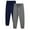 Drk Gry&Nvy Blue, variant on ANLIQI Men's Jogger Sleep Pants Cotton Pajama Bottoms Soft Lightweight Loungewear with Drawstring and Pockets 2 Pack(2Black,XL)