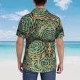 thumbnail image 4 of Fuzoiu Succulents Print Hawaiian Shirt for Men, Summer Beach Casual Short Sleeve Button Down Shirts, Men’s Beach Summer Shirts with Pocket,Large, 4 of 7