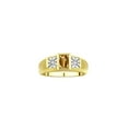 thumbnail image 1 of RYLOS Men's Rings 14K Yellow Gold Classic 6X4MM Oval Gemstone & Diamond Ring Tiger Eye November Birthstone Rings For Men, Gold Rings Size 11, 1 of 7