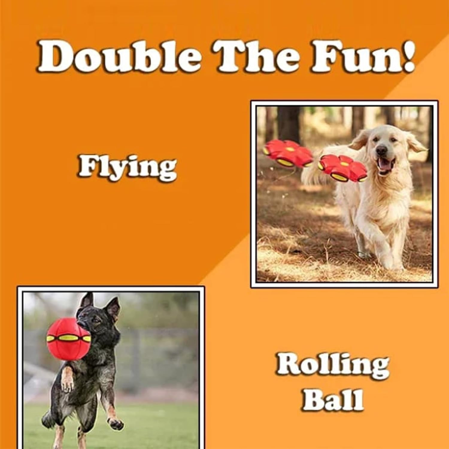 The Doggy Disc Ball,  Dog Toy, Doggie Disc Ball for Small Medium Large Dogs, Doggie Disk Ball with Lights, Portable Pet Toy Doggie Flying Saucer