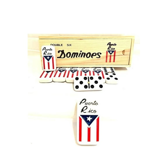 Puerto Rico Domino Set Flag  Double Six