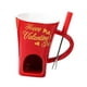 thumbnail image 4 of Chocolate Fondue Taza de Fondue de Chocolate con Tenedor Taza para Derretir Queso y Caramelos Olla Cerámica Apta para Tapas Españolas Picnic Bodas Rojo, 4 of 8