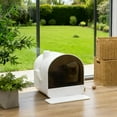 thumbnail image 5 of LHYY white Cat Litter Box with Lid with Scoop and Filter, 5 of 10