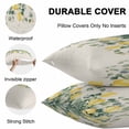 thumbnail image 4 of Waterproof Throw Pillow Covers Set of 2, 16x16 Inch Farmhouse Lemon Decorative Pillowcases Outdoor Pillow Slip Cushion Covers Set for Couch Tent Vintage Botanical Leaf Retro Beige, 4 of 7