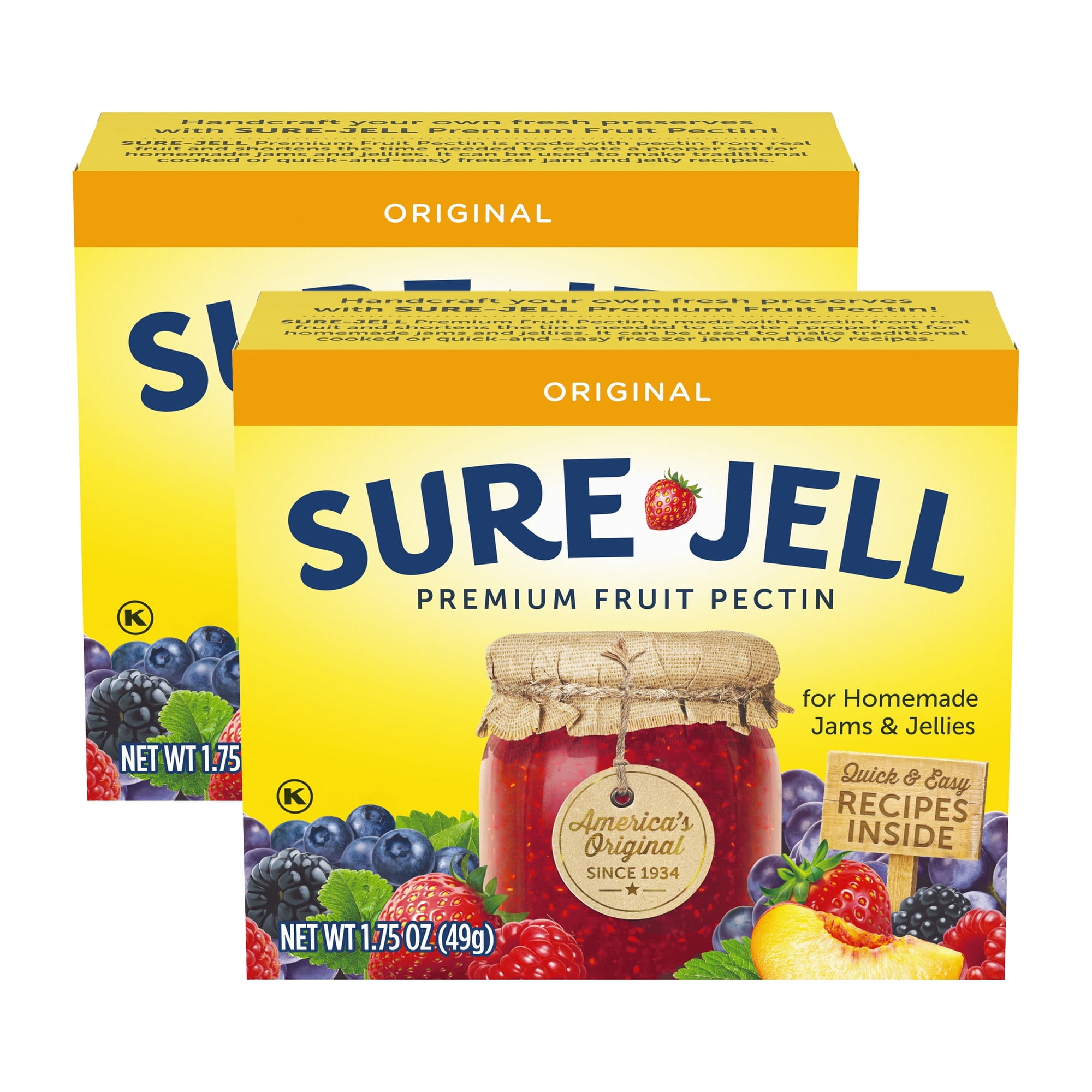 (2-Pack) Sure Jell Premium Fruit Pectin, Original, 1.75 oz