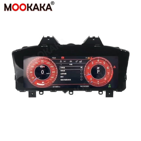MOOKAKA Digital Dashboard Instrument Cluster for Land Rover Jaguar XF LCD Screen Virtual Cockpit Speedometer Upgrade Universal Fit Car Accessory with Linux OS