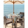 thumbnail image 3 of Outdoor Tablecloth with Umbrella Hole for Patio/Picnic/Party/Camping, Blue Coastal Waterproof Table Cloth Square Cover Washable, Summer Beach Coral Shell Starfish Seahorse (60"x 60"), 3 of 8