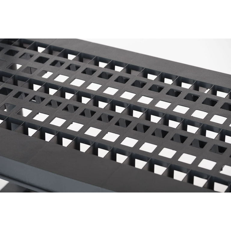 Keter Plastic 5-Tier Shelf, 18 x 36 Ventilated Resin 5 shelf Unit, Black,  750lb capacity 