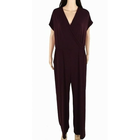 Alfani Petite Wide Leg Jumpsuit New Wine PL