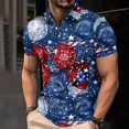 thumbnail image 1 of Qiopertar Liquidation à Moins de 5$ Chemise à Manches Courtes Imprimée pour Hommes Col Rabattu en Liquidation Offres d'Accès Anticipé, 1 of 4
