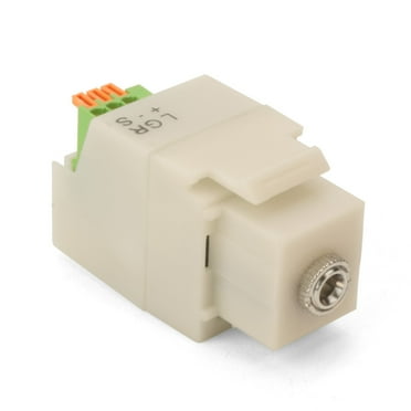 Choice Select 1/8" 3.5mm Stereo Mini Plug Keystone Jack (Ivory)