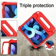 thumbnail image 2 of iPad Air 5th/4th Generation Case for Kids (10.9", 2022/2020), iPad Pro 11 Inch Case 2021/2020/2018 w/Screen Protector & Pencil Holder, Shockproof Handle Stand Cover, 2 of 7
