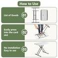 thumbnail image 5 of WASUHE 30" Small Folding Table, Height Adjustment Tv Tray Table, Practical Portable Tv Dinner Table for Eating, Sofa, Indoor/Outdoor, White, 5 of 13