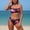 Hot Pink, variant on Oplxuo Halter Bikini Sets for Women Two Piece Swimsuit Bandeau High Waisted Bathing Suits Triangle Bottom Swimwear