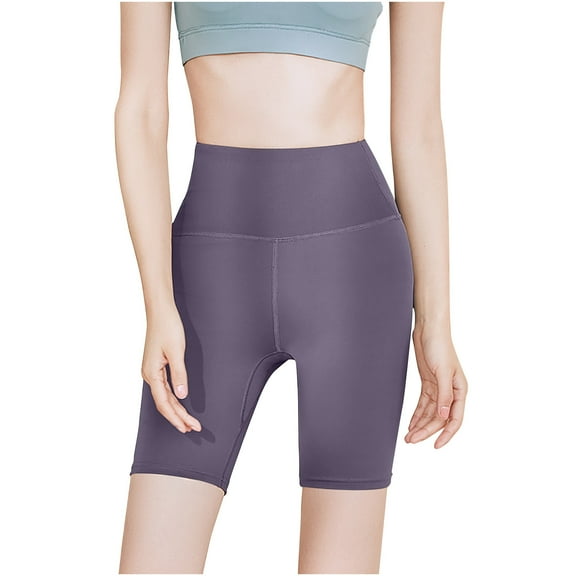 BLVB Women's Athletic Yoga Shorts Scrunch High Waisted Workout Shorts Active Gym Booty Shorts Tights