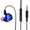 Sapphire Blue, variant on UrbanX iX2 Pro Dynamic Hybrid Dual Driver in Ear Musicians Earphones With Mic Tangle-Free Cable in-Ear Earbuds Headphones For Kyocera DuraForce Pro 2