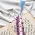 thumbnail image 6 of Kdxio Dark Blue Stripes and Flamingos Print Metal Tassel Bookmarks,Perfect Gift for Art Lovers and Bookworms Metal Bookmarks for Women, 6 of 8