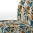 thumbnail image 4 of Designart "Paisley Gardens With A Rustic Touch In Gold And Turquoise II" Blue Floral Upholstered Accent Chair - Cottage Arm Chair For Living Room, 4 of 7