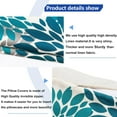 thumbnail image 5 of Decorative Throw Pillow Covers Set of 2 Teal Blue pillow covers 20x20 inch Throw Pillow Cases Linen Square Pillow Case,Farmhouse Outdoor Floral Flower Pillow Covers for Couch Sofa Living Room, 5 of 6