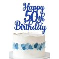 thumbnail image 1 of Adorno para Pastel Decoburst Brillo Azul Feliz 50º Cumpleaños, 1 of 5