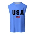 thumbnail image 4 of Linfrsh Tank Tops for Men Workout Shirts for Men Men's Beach Sleeveless Gym Undershirt Graphic Tank Tops Men Blue,M, 4 of 4