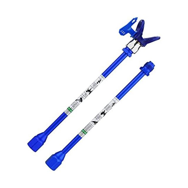 Varilla de extensión de pulverización de 12 pulgadas (30 cm) + boquilla 517 + cubierta protectora de punta de boquilla de repuesto G7/8-14 para azul
