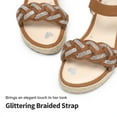 thumbnail image 3 of DREAM PAIRS Girls Sandals Espadrille Flatform Platform Wedge Open Toe Summer Shoes, 3 of 6