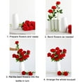 thumbnail image 4 of Tkrady 12PCS Artificial Silk Flowers Realistic Roses Bouquet Long Stem for Home Wedding Decoration Party (A-Red), 4 of 6