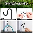 thumbnail image 4 of WarmHaven 10 Pcs 2'' Long Shed Hooks Shed Accessories for Hanging Heavy Duty Individual Utility Hooks Universal Wall Mounted J Utility Hangers for Tools Shovels Rakes Storage (Black), 4 of 13