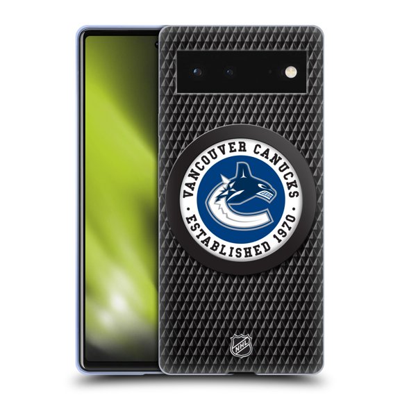 Head Case Designs Officially Licensed NHL Vancouver Canucks Puck Texture Soft Gel Case Compatible with Google Pixel 6