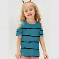 thumbnail image 5 of HADST Girls' Print Cold Shoulder T-Shirts, Short Sleeve Crew Neck Casual Tops, Trendy Summer Tees for Daily Wear, 5 of 8